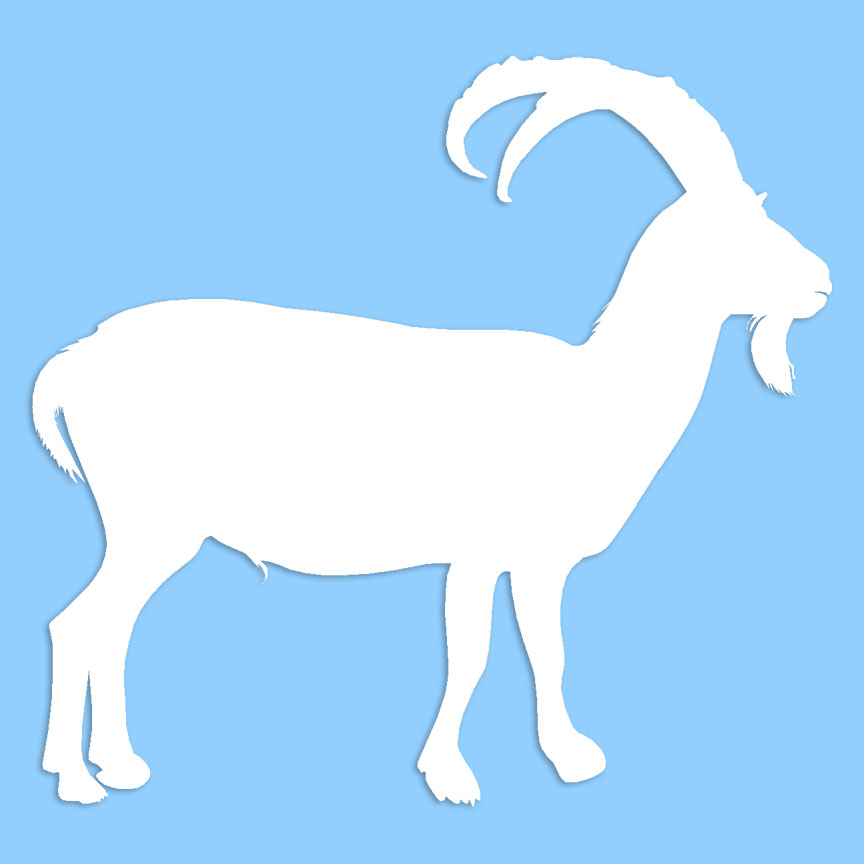 Goat - Decal Sticker - Multiple Colors & Sizes - ebn6424